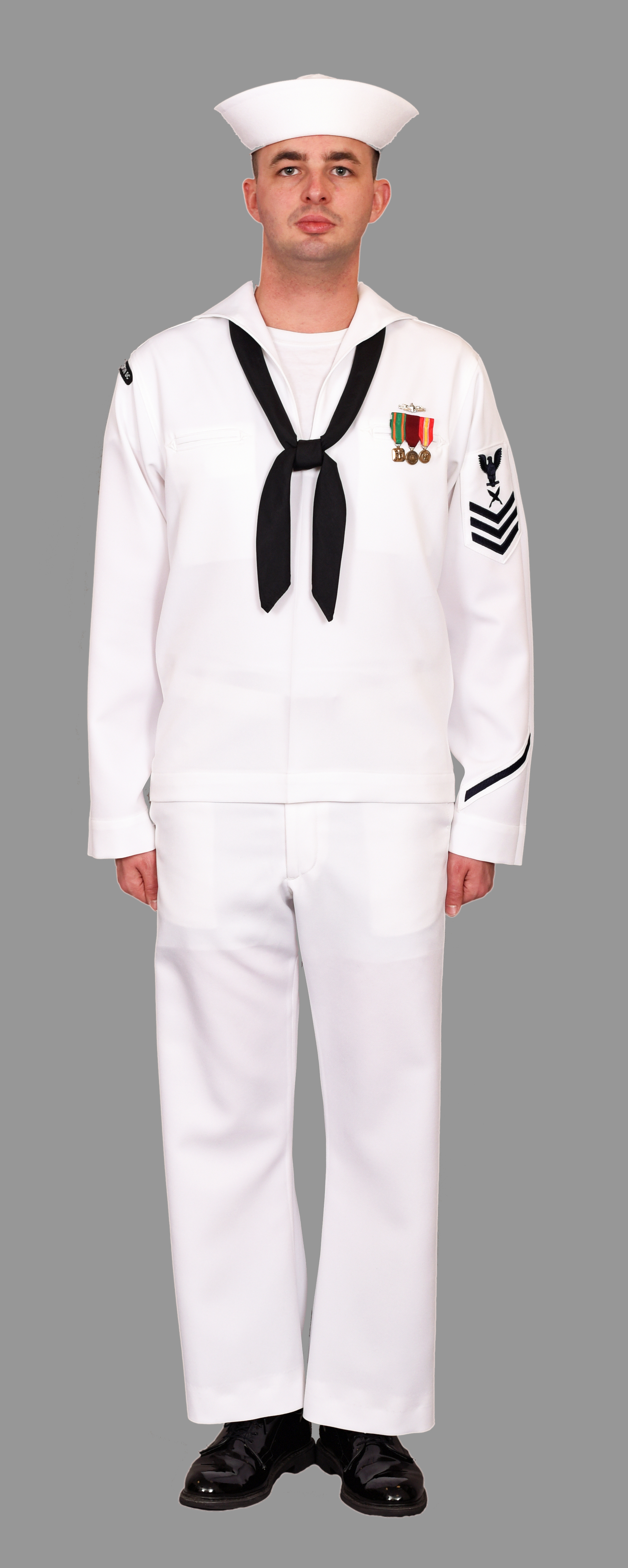 Navy dinner dress best sale white jacket